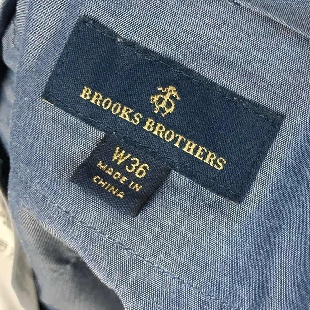 Brooks Brothers Navy‎ Blue Flat Front Chino Shorts 36